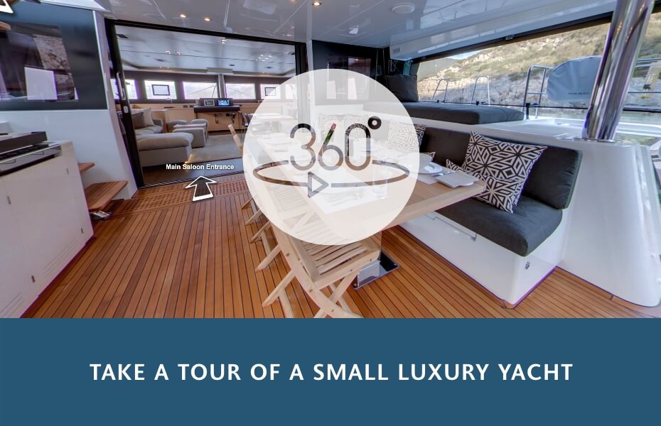 360° Tour of a Small Luxury Yacht
